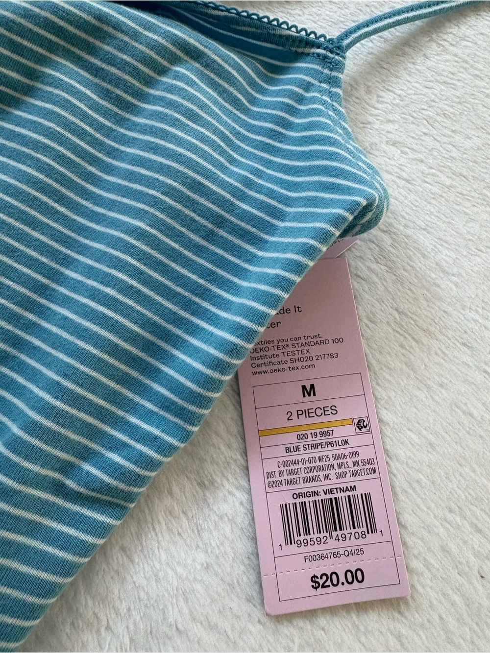 Target Blue Striped Ruched Camisole - Picture 3 of 10